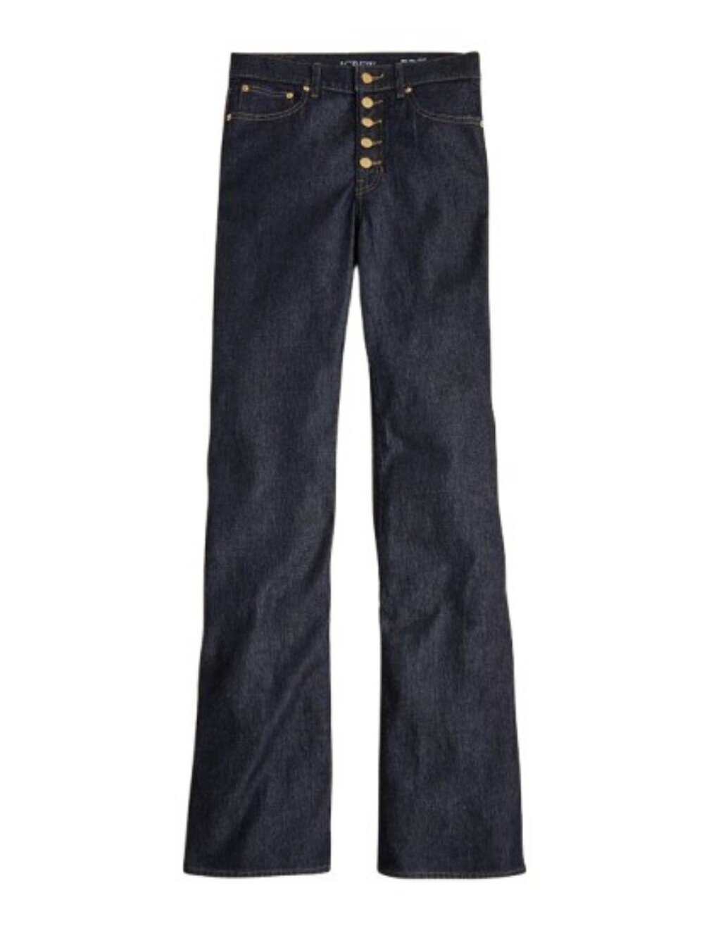 J. Crew NEW Button Front Bootcut Flare Denim Jean Women's Size 27 Dark Wash